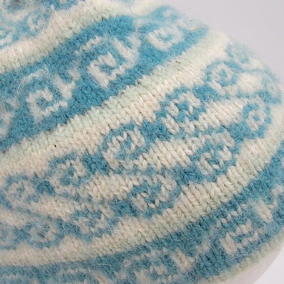 KD Hill Girls 100% Wool Knit‎ Beanie Nordic Fair Isle - Picture 3 of 6